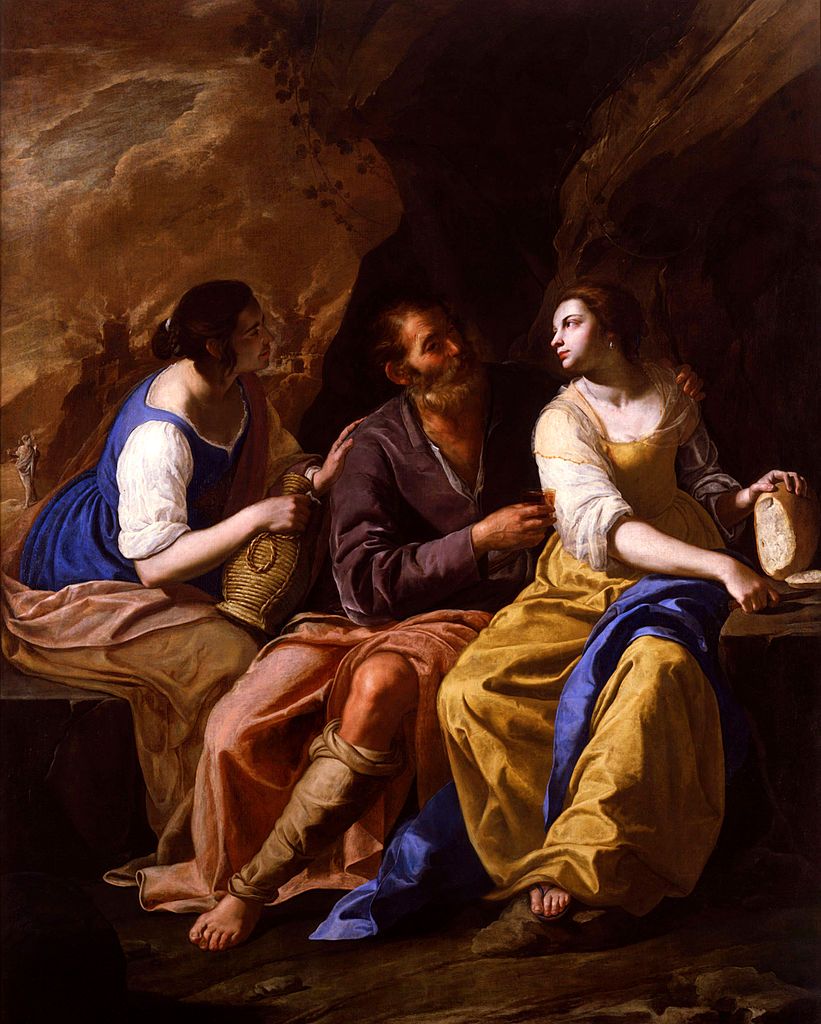 Artemisia Gentileschi, Ló e suas filhas, c 1635 e 1638 