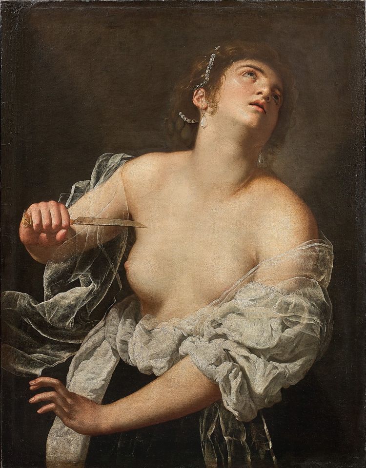 Artemisia Gentileschi, Lucrezia, 1630-1637. Coleção Particular
