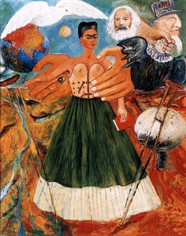O Marxismo dará saúde aos pobres, 1954 Museu Frida Kahlo, Cidade do México.  (www.fridakahlo.org/) - Arte até Você